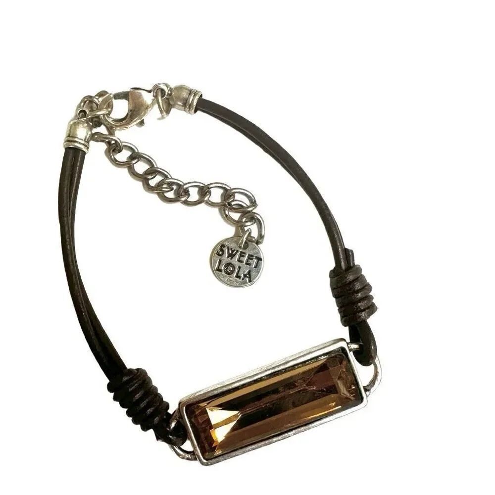 Sweet Lola brown rhinestone bracelet